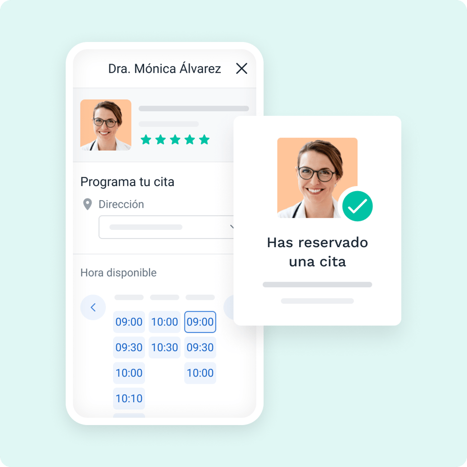 Con la reserva online 24/7 para citas médicas de Doctoralia, tus pacientes podrán agendar cita en cualquier momento.